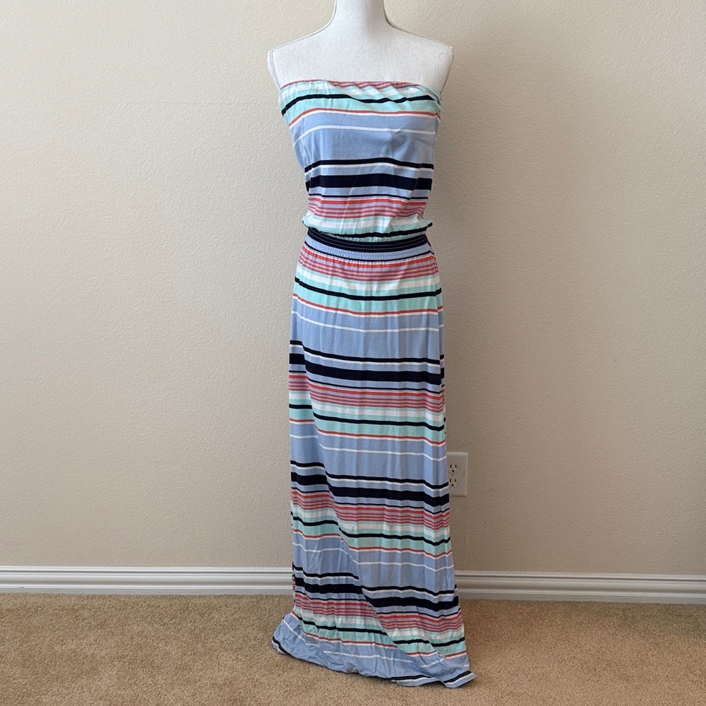 GAP Factory Strapless Dress with Stripes